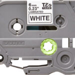 Cinta Brother Tz211 Negro/Blanco De 6Mm, 8 Metros