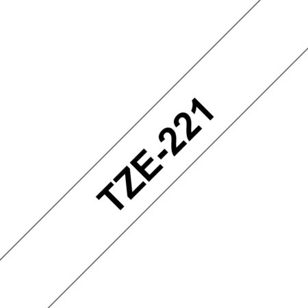 Cinta Brother Tze221 Negro/Blanco De 9Mm, 8Metros