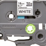 Cinta Brother Tze241 Negro/Blanco De 18Mm, 8 Metros