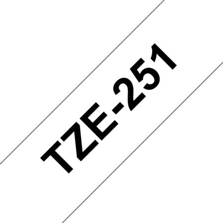 Cinta Brother Tze251 Negro/Blanco De 24Mm