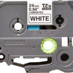 Cinta Brother Tze251 Negro/Blanco De 24Mm