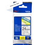 Cinta Brother Tze251 Negro/Blanco De 24Mm