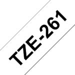 Cinta Brother Tze261 Negro/Blanco De 36Mm, 8 Metros