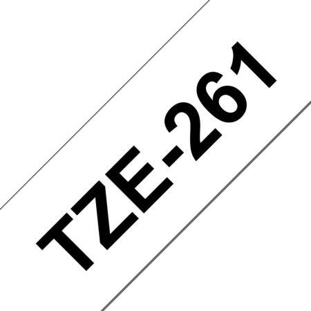 Cinta Brother Tze261 Negro/Blanco De 36Mm, 8 Metros