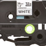 Cinta Brother Tze261 Negro/Blanco De 36Mm, 8 Metros