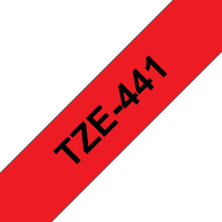 Cinta Brother Tz-441 Negro/Rojo 18Mm Pt300/310B/330/530