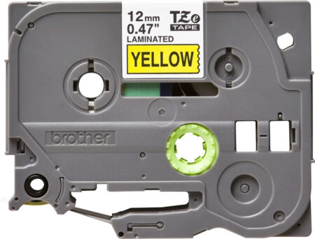 Cinta Brother Laminada Tze631 Amarillo/Negro 0.5″