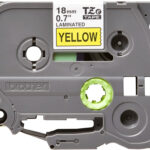 CINTA BROTHER TZE641 NEGRO/AMARILLO DE 18MM, 8 METROS