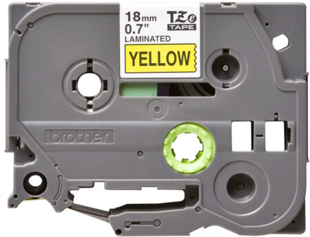 Cinta Brother Tze641 Negro/Amarillo De 18Mm, 8 Metros