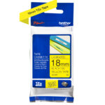 Cinta Brother Tze641 Negro/Amarillo De 18Mm, 8 Metros