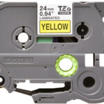 Cinta Brother Tze651 Negro/Amarillo De 24Mm, 8 Metros
