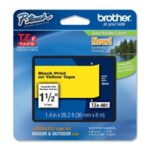 Cinta Brother Tze661 Negro/Amarillo De 36Mm, 8 Metros