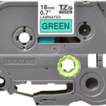 Cinta Brother Tz-741 Negro/Verde 18Mm Pt300/310B/330/530