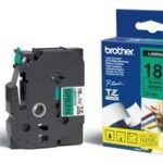 Cinta Brother Tz-741 Negro/Verde 18Mm Pt300/310B/330/530