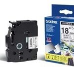 Etiqueta Blanca Continua Laminada Flexible Brother Tzefx241, De 18 Mm De Ancho X 8 Mts De Largo Impresion En Negro