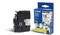 Etiqueta Blanca Continua Laminada Flexible Brother Tzefx241, De 18 Mm De Ancho X 8 Mts De Largo Impresion En Negro