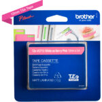 Cinta Brother Tzemqp35, Laminada Estandar Texto Blanco Fondo Rosa, Tz, 12Mm X 5 Mts