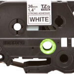 Cinta Brother Tzes261 Negro Sobre Blanco, 36Mmx8M