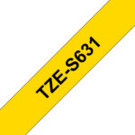 CINTA BROTHER TZES631 NEGRO SOBRE AMARILLO 12MM X 8M