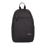 Backpack Basic Black Techzone Tzlbp15 15.6 Pulgadas, Color Negro, 2 Bolsos Laterales Y 1 Frontal, Tirante Acojinado. Garantia Limitada De Por Vida