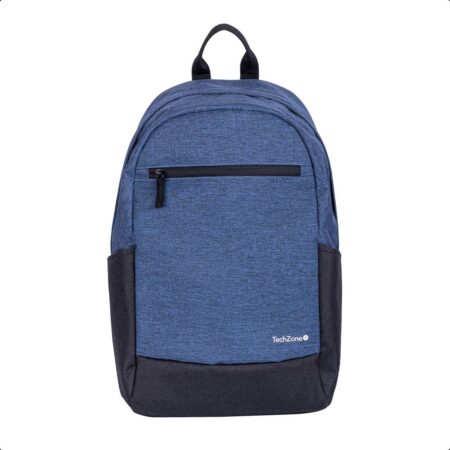 Mochila Para Laptop 15.6″ Techzone Tzlbp16 Easy Lite Blue Con Bolsa Frontal Con Cierre Al Frente De Poliester Color Azul
