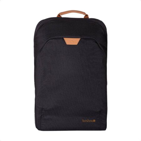 Backpack Eco Hero Techzone De 15.6, 2 Compartimientos, 1 Acolchado Para Laptop, Color Negro, Garantia Limitada De Por Vida.