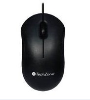 Mouse Alámbrico Initially Techzone, 1000 Dpi’s, 3 Botones, Longitud De Cable De 1.2 M. Conexión USB, 1 Año De Garantía.