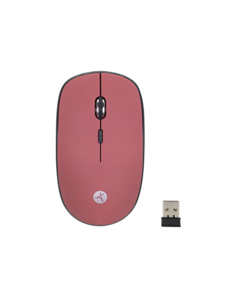 Mouse Inalámbrico Terra 03 Techzone, De 1600 Dpi’s, 4 Botones, Texturizado Rubber Color Rojo, 1 Año De Garantía.