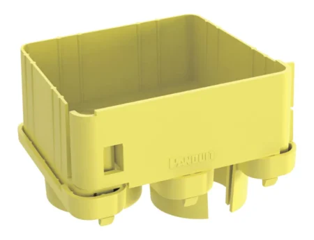 Tapa Con 2 Salidas A Tubo De 38Mm Panduit Fridt4X4Lyl/Uso Con Canaletas 4X4 Fiberrunner/Color Amarillo