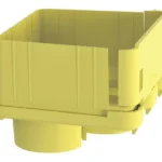 Tapa Con 2 Salidas A Tubo De 38Mm Panduit Fridt4X4Lyl/Uso Con Canaletas 4X4 Fiberrunner/Color Amarillo
