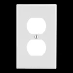 Tapa Para Contacto Duplex Hubbell Hub-P8W, Color Blanco