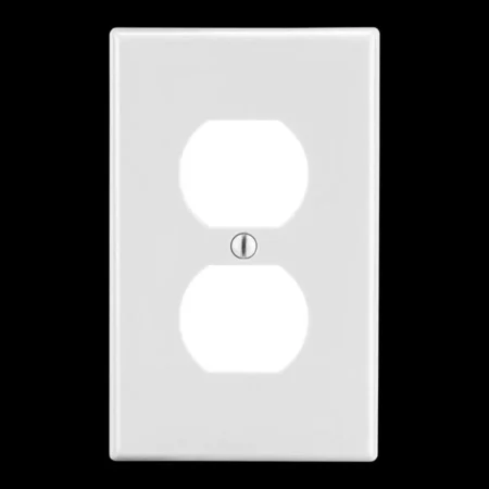 Tapa Para Contacto Duplex Hubbell Hub-P8W, Color Blanco