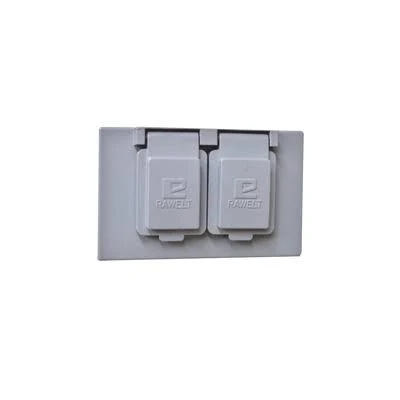 Tapa Rectangular Duplex Horizontal Rawelt Tr-0611 Con Contratapa/Mecanismo De Auto-Cierre/Aluminio/Uso De Interiores Y Exteriores/Tipo Rr