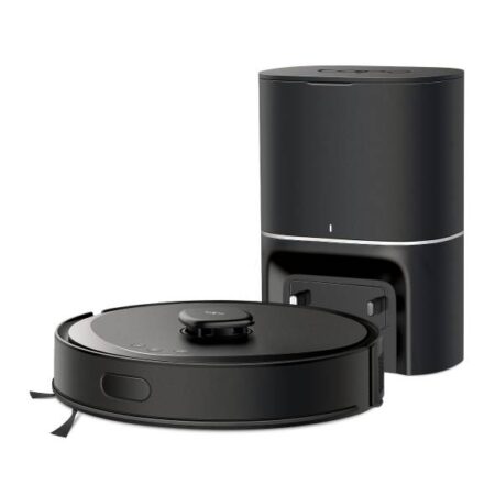 Robot Aspirador Y Trapeador Tp-Link Tapo Rv30 Max Plus/Con Succion Hiper Potente De 5300Pa+Base De Vaciado Automatico Inteligente/Doble Sistema De Navegacion/Negro