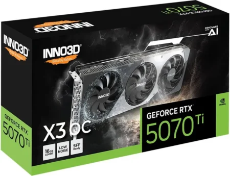 T/Video Inno3D N50702-12D7-195064N Geforce Rtx 5070 Twin X2/12Gb Gddr7/PCI-E 5.0/DP/Color Plata