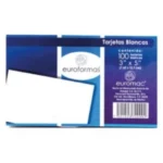 Paquete C/100 Piezas Tarjeta Bibliografica Euroformas Ti0003 Color Blanco 5X8
