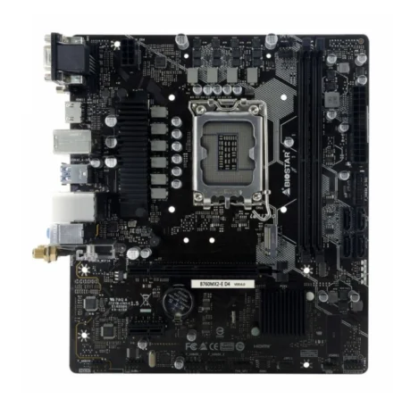 Mb Biostar B760Mx2-E D4/Lga1700/DDR4/HDMI/VGA/Micro ATX