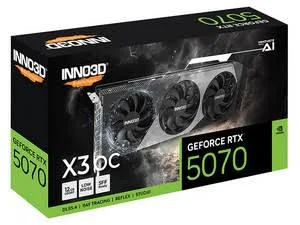 T/Video Inno3D N50702-12D7X-195064N Geforce Rtx 5070 Twin X2 Oc/12Gb Gddr7/PCI-E 5.0/HDMI/DP/Color Plata