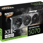T/Video Inno3D N50703-12D7X-195064L Geforce Rtx 5070 X3 Oc/12Gb Gddr7/PCI-E 5.0/HDMI/DP/Color Gris-Negro