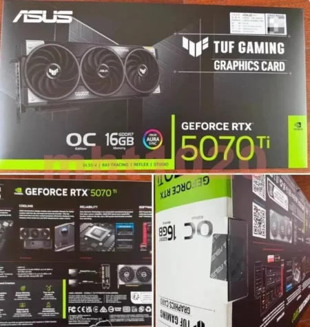 T/Video ASUS Tuf-Rtx5070Ti-16G-Gaming Geforce Rtx 5070 Ti, 16Gb Gddr7/256-Bit/PCIE 5.0/2Xhdmi/3Xdp/3Xfan