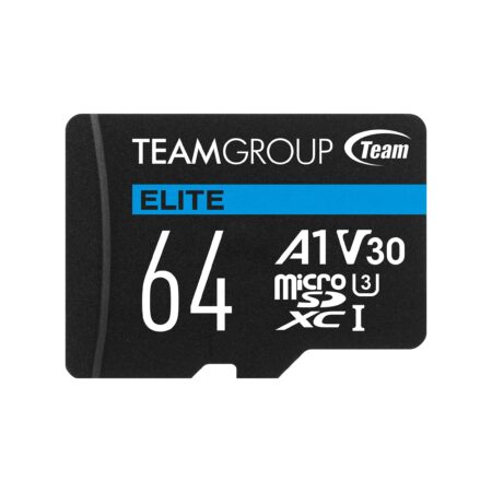 Memoria MicroSD 64Gb Flash Elite A1 Teamgroup Teausdx64Giv30A103, Uhs-I Clase 3, Con Adaptador