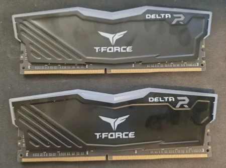 MEMORIA DDR4 64GB 3200MHZ TEAMGROUP T-FORCE DELTA TF3D464G3200HC16FDC01 (2X32GB), RGB, COLOR NEGRO, NON-ECC, CL16, XMP