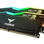 MEMORIA DDR4 64GB 3200MHZ TEAMGROUP T-FORCE DELTA TF3D464G3200HC16FDC01 (2X32GB), RGB, COLOR NEGRO, NON-ECC, CL16, XMP