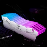Memoria DDR5 32Gb 5600Mhz Teamgroup T-Force Delta Ff4D532G5600Hc36Bdc01 (2X16Gb), Rgb, Color Blanco, Pc5-44800, Cl36, Xmp