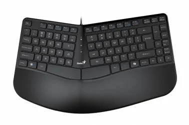 TECLADO ALAMBRICO GENIUS RGO KB-700, REPOSAMUÑECAS, COLOR NEGRO, 31310053401