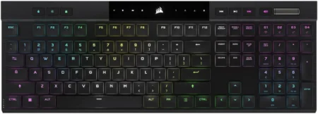 Teclado Mecanico Inalambrico Gamer Corsair K100 Air Rgb/Switch Cherry Mx/Ultra Delgado/Negro, Ch-913A01U-Na