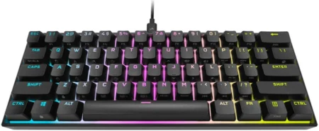 TECLADO INALAMBRICO GAMER CORSAIR K65 PLUS WIRELESS RGB/75%/INGLES/COLOR NEGRO, CH-91D401L-NA