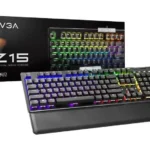TECLADO GAMER MECANICO EVGA Z15, RGB, USB, ALAMBRICO, COLOR NEGRO, 821-W1-15SP-K2