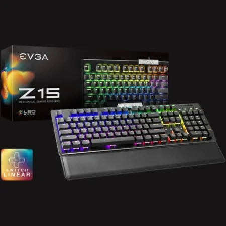 TECLADO GAMER MECANICO EVGA Z15, RGB, USB, ALAMBRICO, COLOR NEGRO, 821-W1-15SP-K2