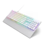 Teclado Alambrico Gamer Nzxt Kb-001Nw-Us Function 2, Optomecanico, Rgb, Reposamuñecas, Switch Gateron Red, Ingles, Color Blanco